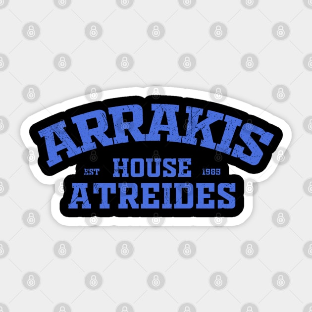 Arrakis House Attreides est 1965 Sticker by Aldebaran